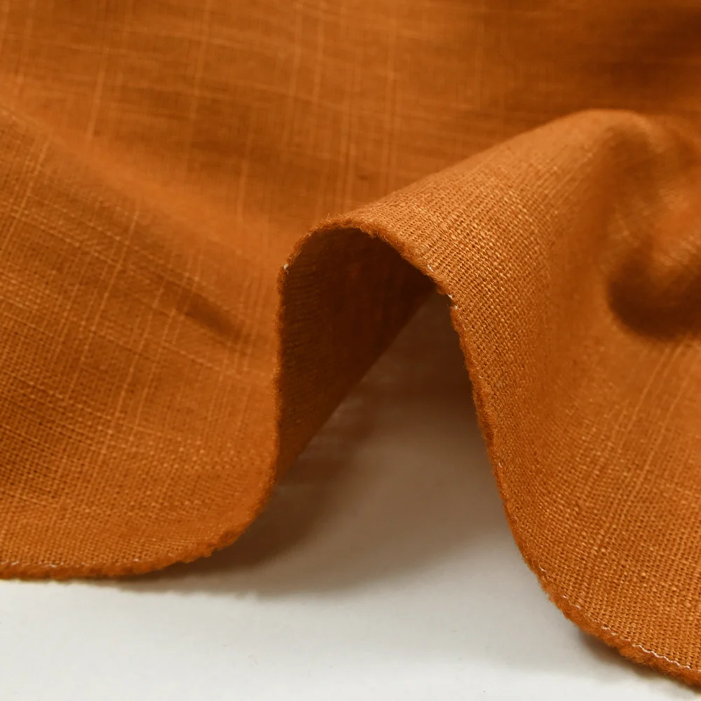 100% Lin orange brûlé - Image 5