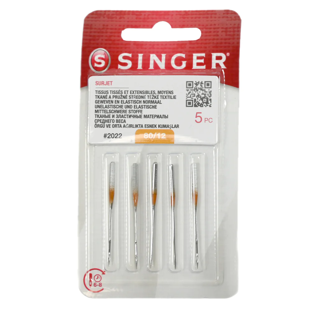 Blister 5 aiguilles n°80/12 pour surjeteuse