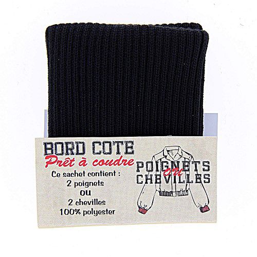 Bord côte 2 poignets/chevilles - noir