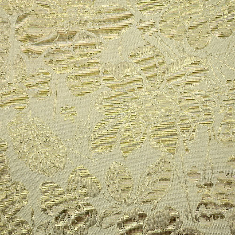 Brocart lamé doré orchidée fond écru - Image 5
