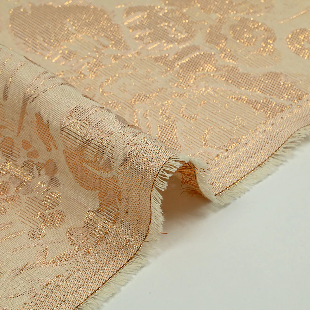 Brocart lamé rose orchidée fond blush - Image 6