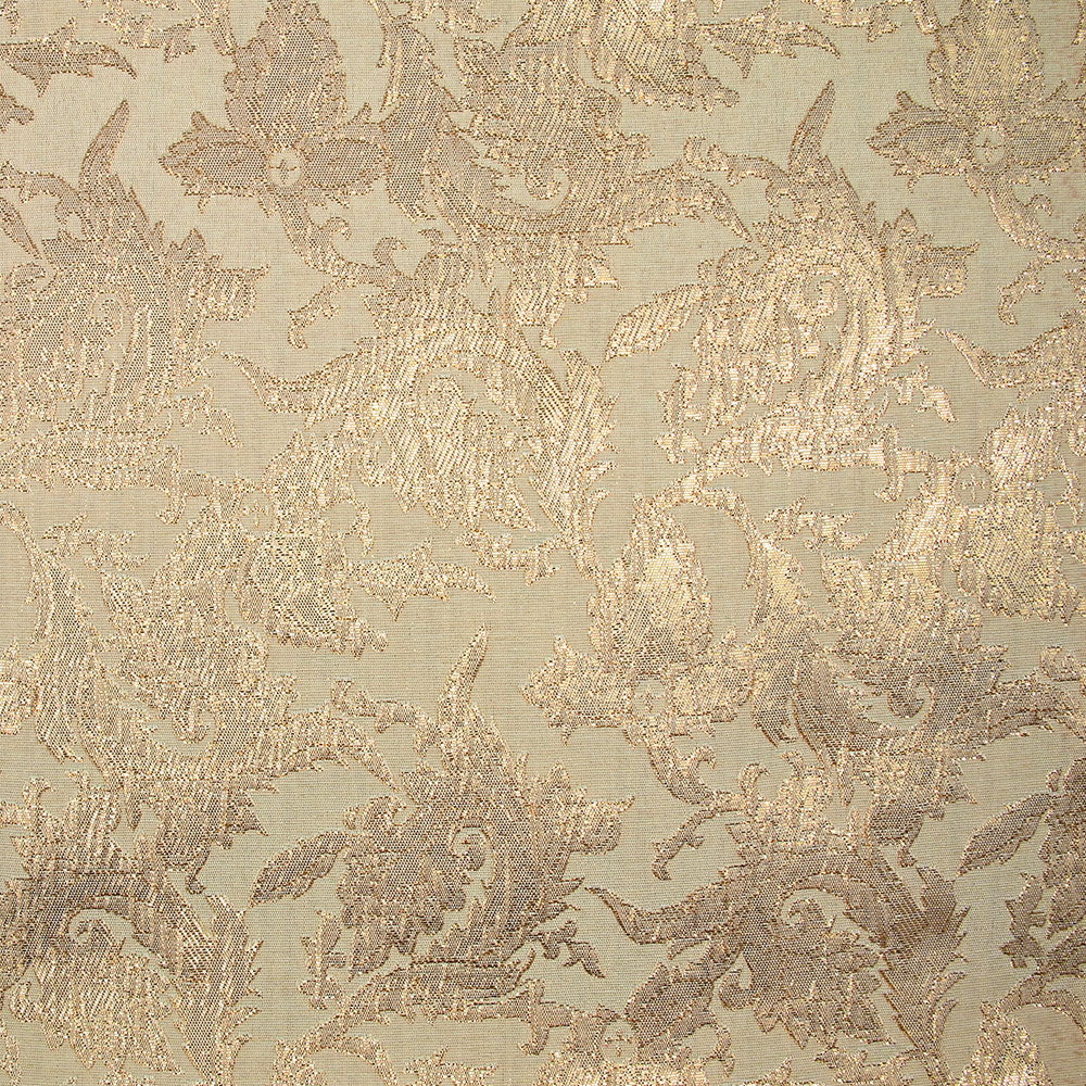 Brocart lamé rose rococo fond blush - Image 5