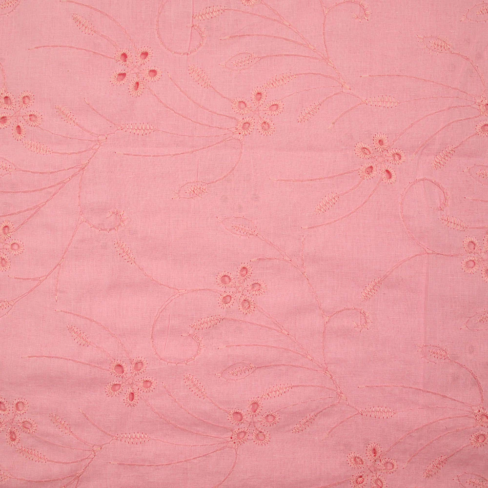 Broderie anglaise festonnée rose dragée - Image 4