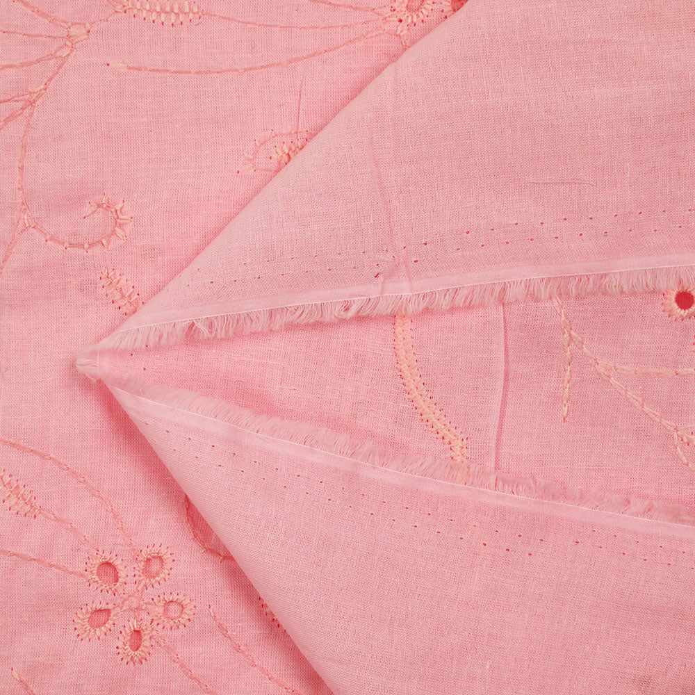 Broderie anglaise festonnée rose dragée - Image 5