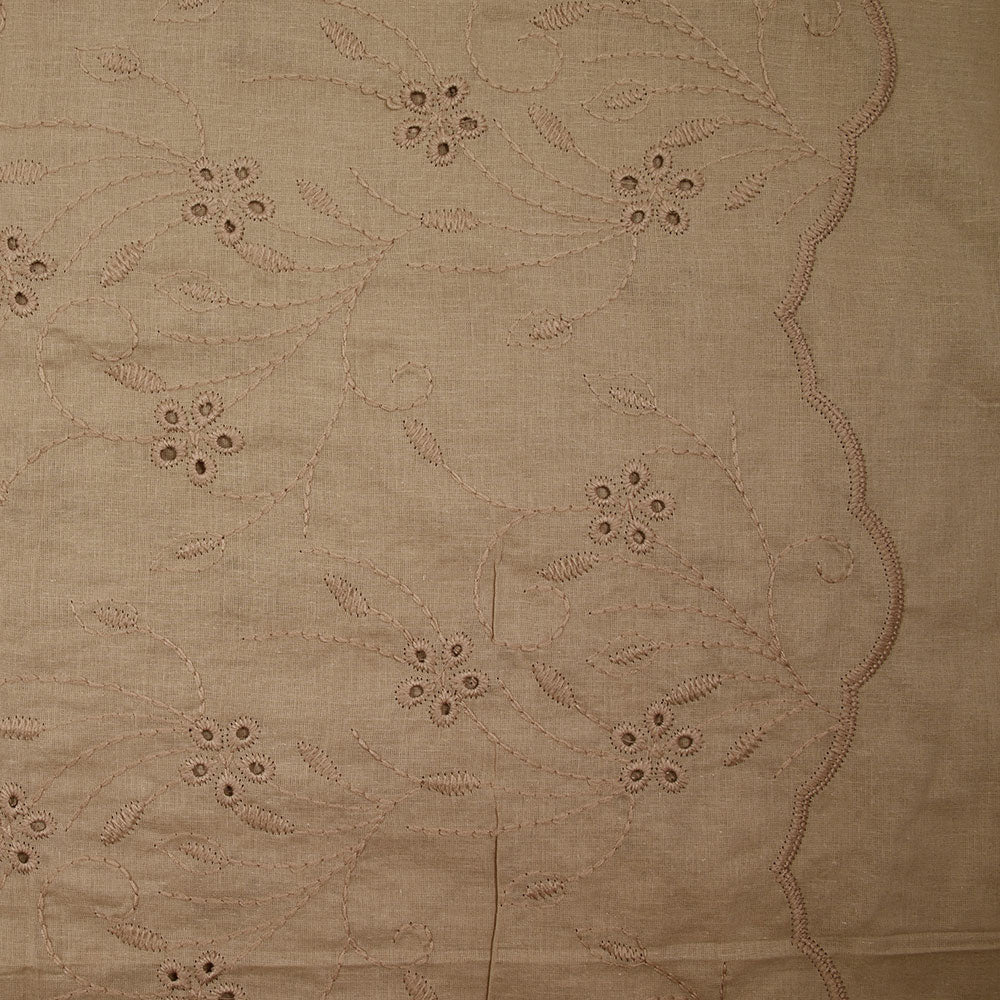 Broderie anglaise festonnée sepia - Image 4