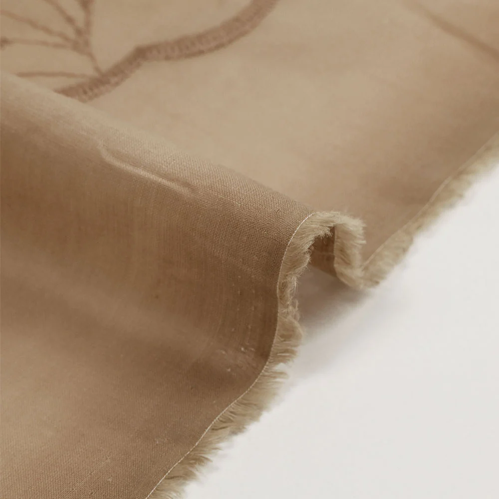 Broderie anglaise festonnée sepia - Image 6