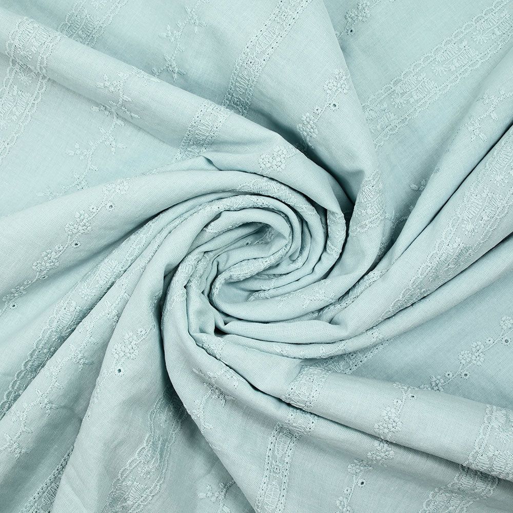 Broderie anglaise Mary bleu glacier - Image 2