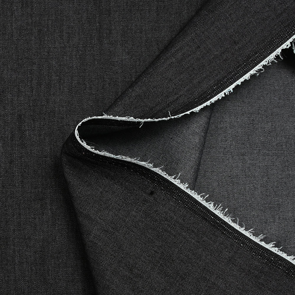 Chambray de polycoton noir - Image 4