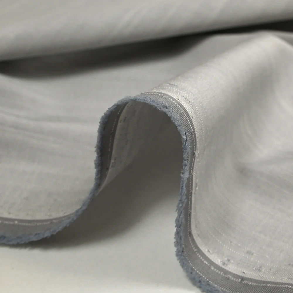 Chambray de polyviscose flammé gris - Image 4