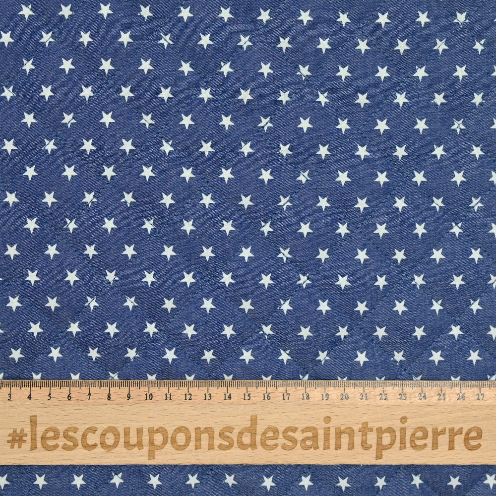 Chambray matelassé imprimé étoiles - Image 3