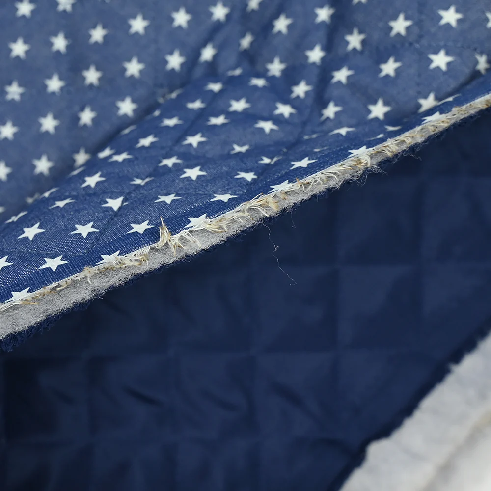Chambray matelassé imprimé étoiles - Image 5