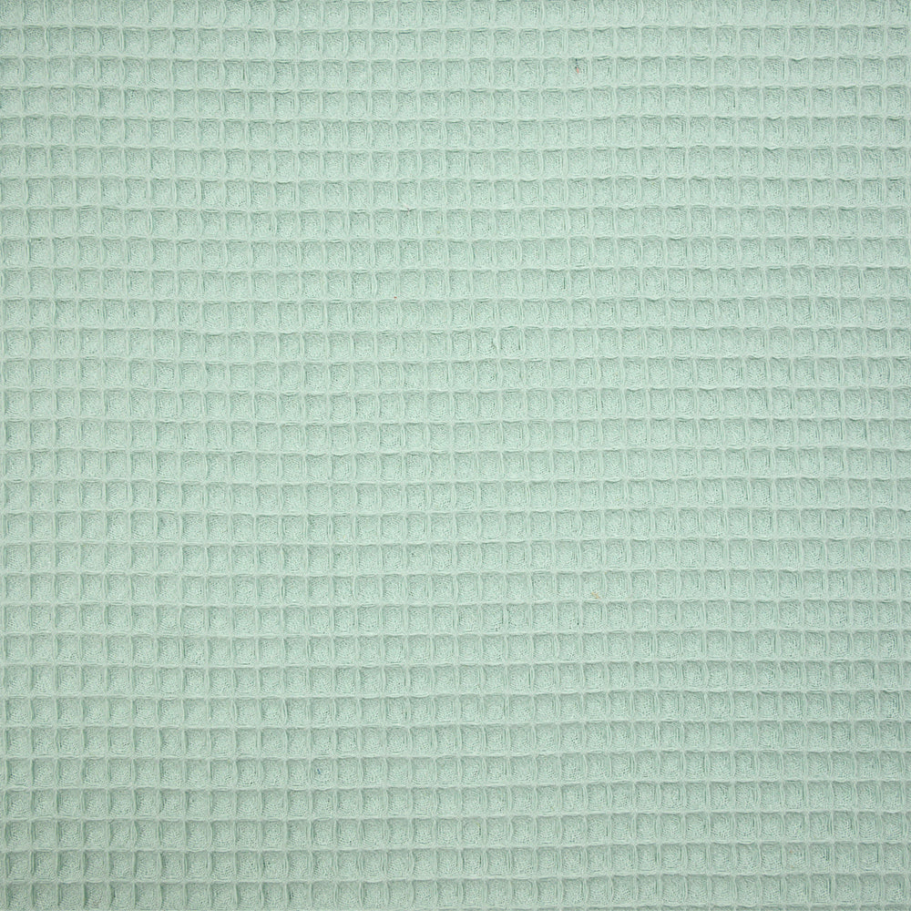 Coton 100% nid d'abeille vert d'eau - Image 4