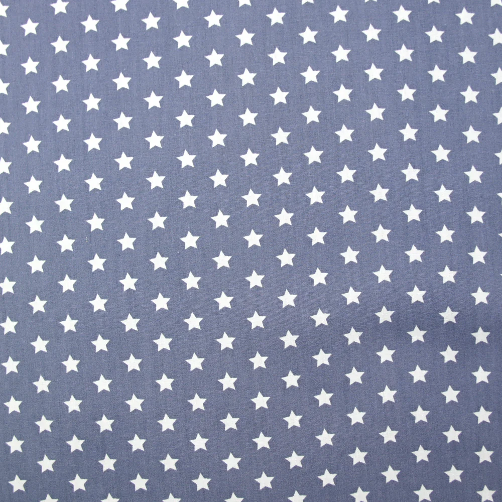 Coton imprimé étoile 1cm gris