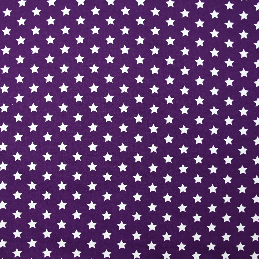 Coton imprimé étoile 1cm violet