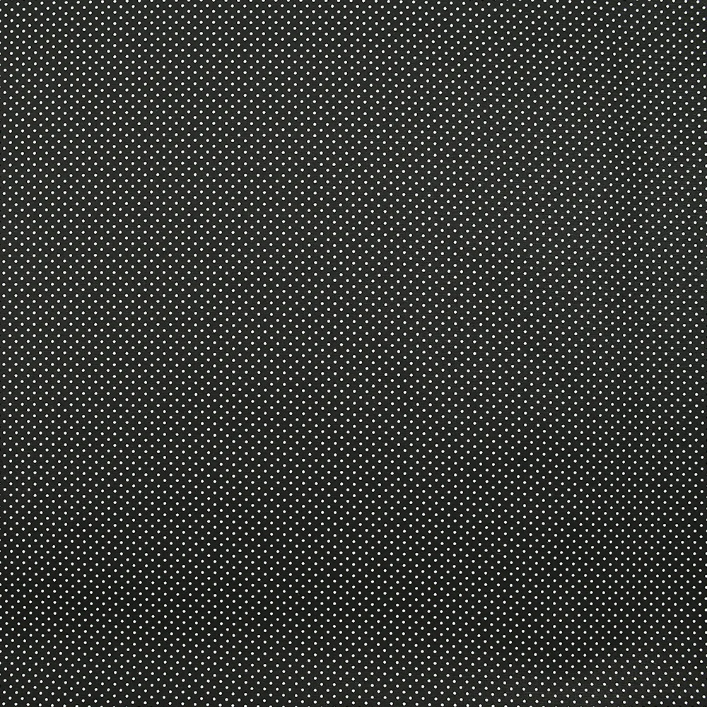 Coton imprimé pois 1mm fond noir - Image 4