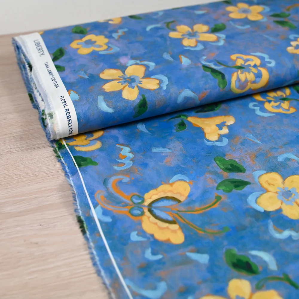 Coton liberty ® Artist Muse bleu au mètre - Image 2