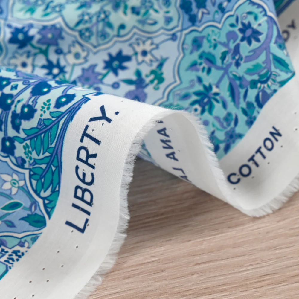 Coton liberty ® Aspley Tile bleu au mètre - Image 6