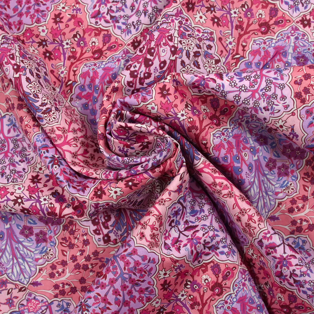 Coton liberty ® Aspley Tile rose au mètre - Image 3