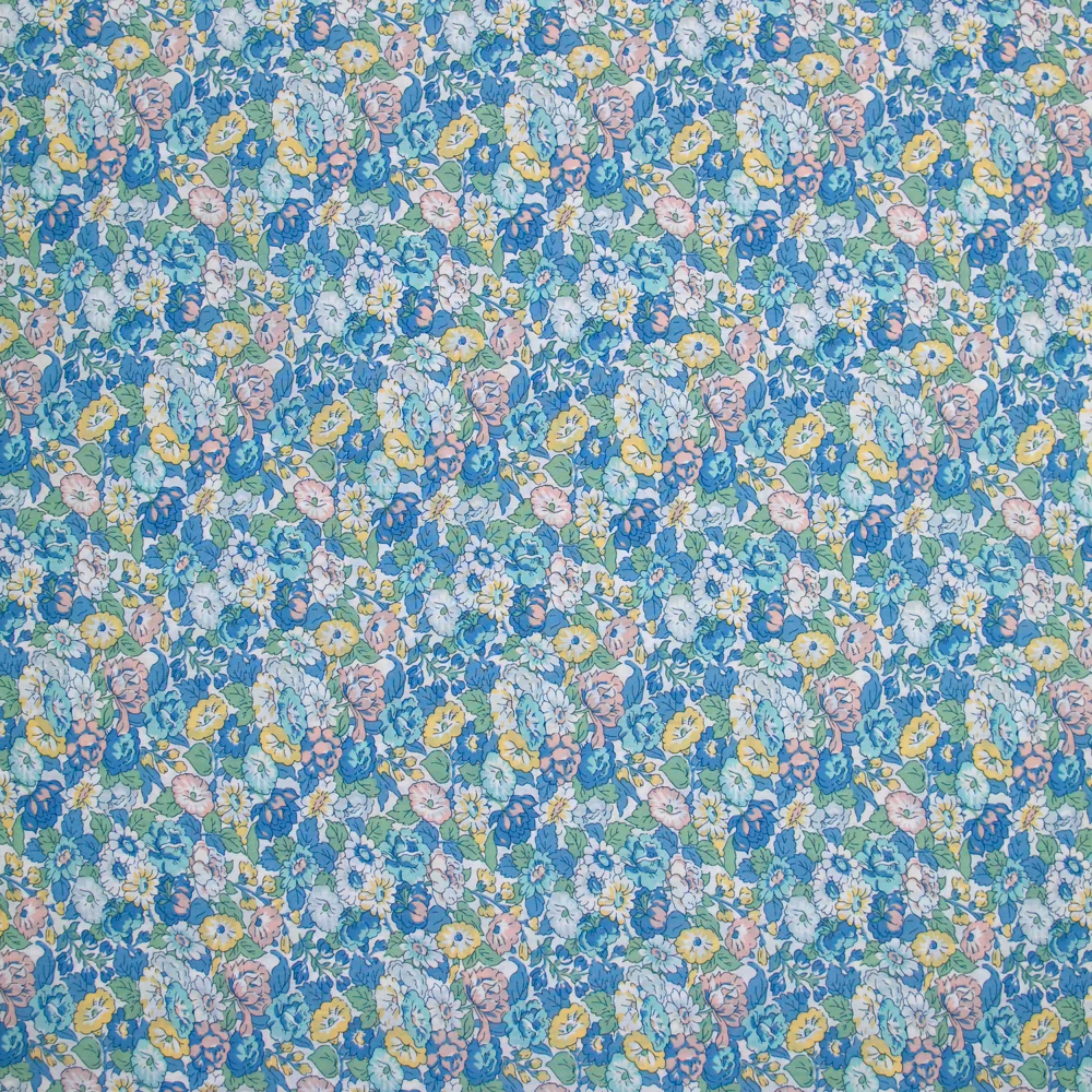 Coton liberty ® Leontyne Dream bleu au mètre