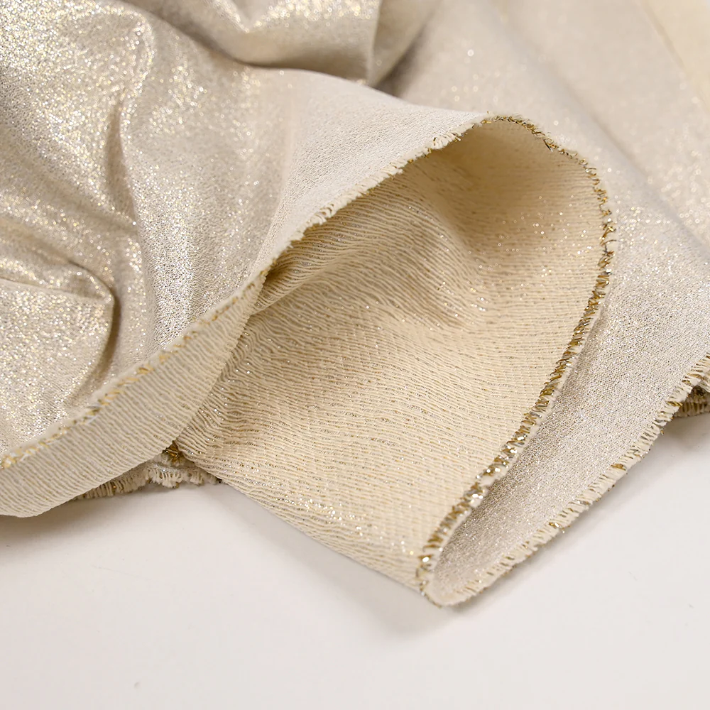 Coton mélangé métallisé doré et argent - Image 5