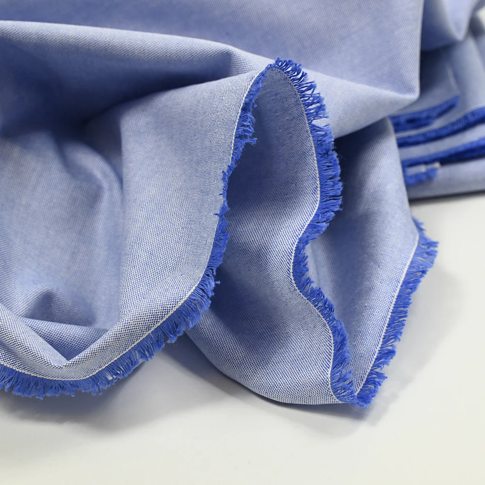 Coton oxford indigo chiné - Image 4