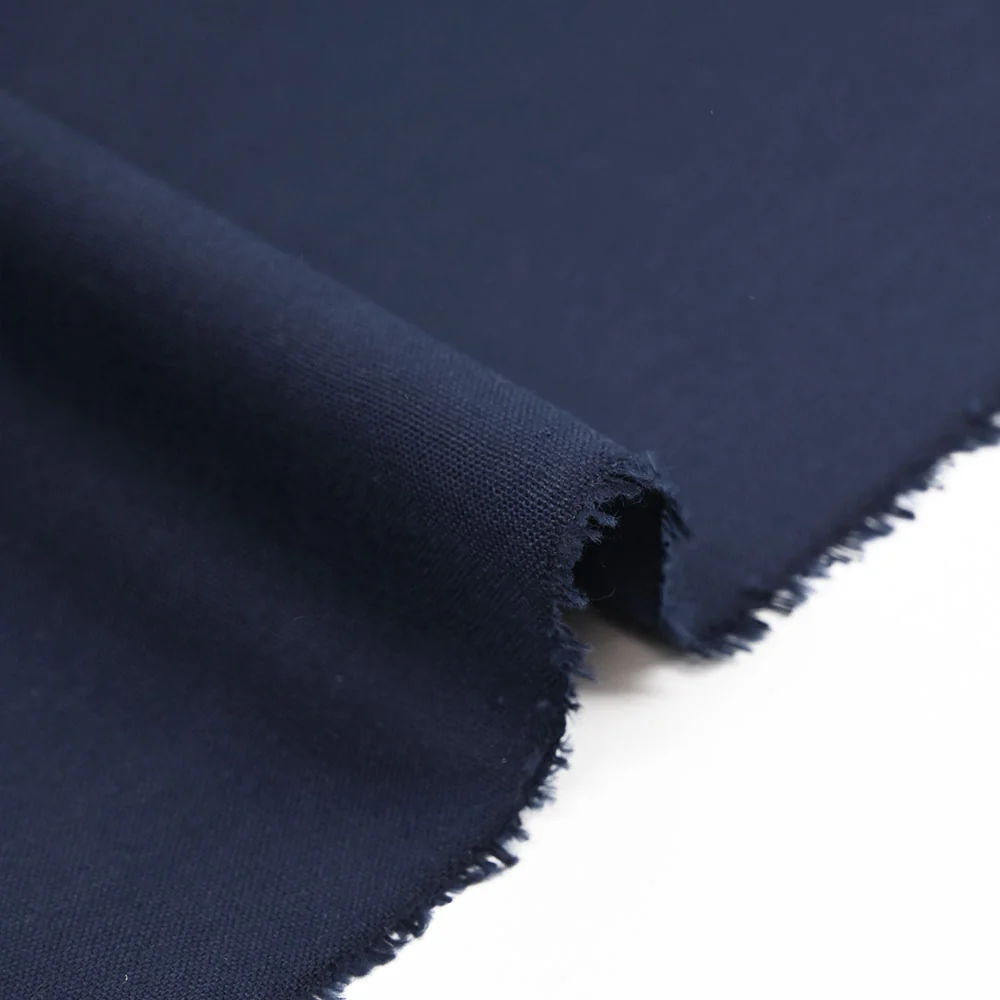 Coton tissé teint bleu marine - Image 4