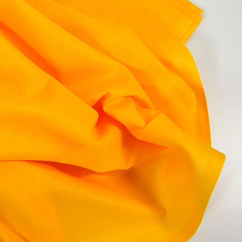 Coton uni jaune safran - Image 5