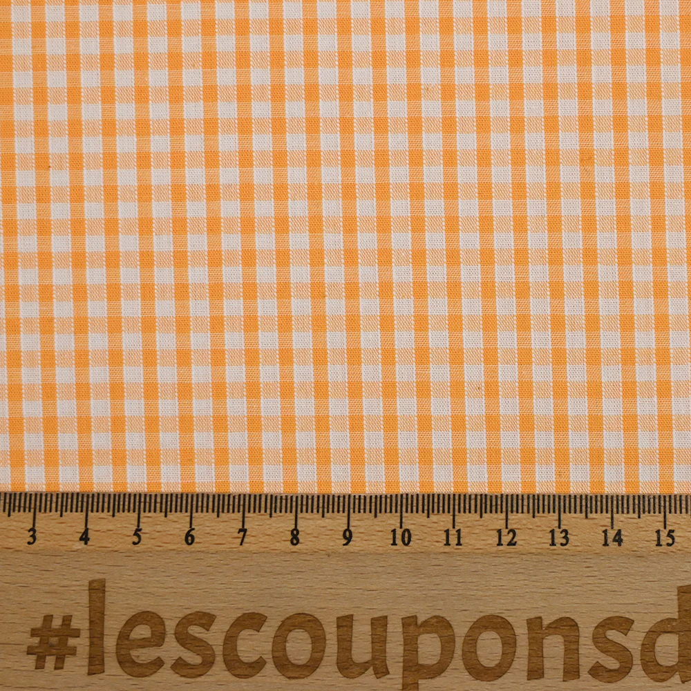 Coton Vichy 3mm abricot - Image 5