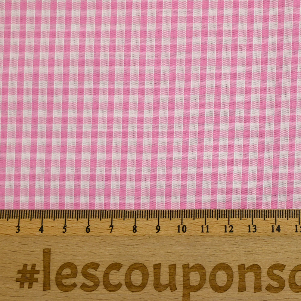 Coton Vichy 3mm rose - Image 5