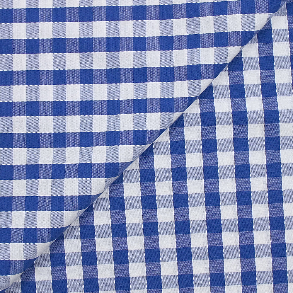 Coton Vichy 9mm bleu roi
