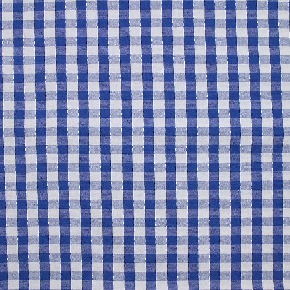 Coton Vichy 9mm bleu roi - Image 4