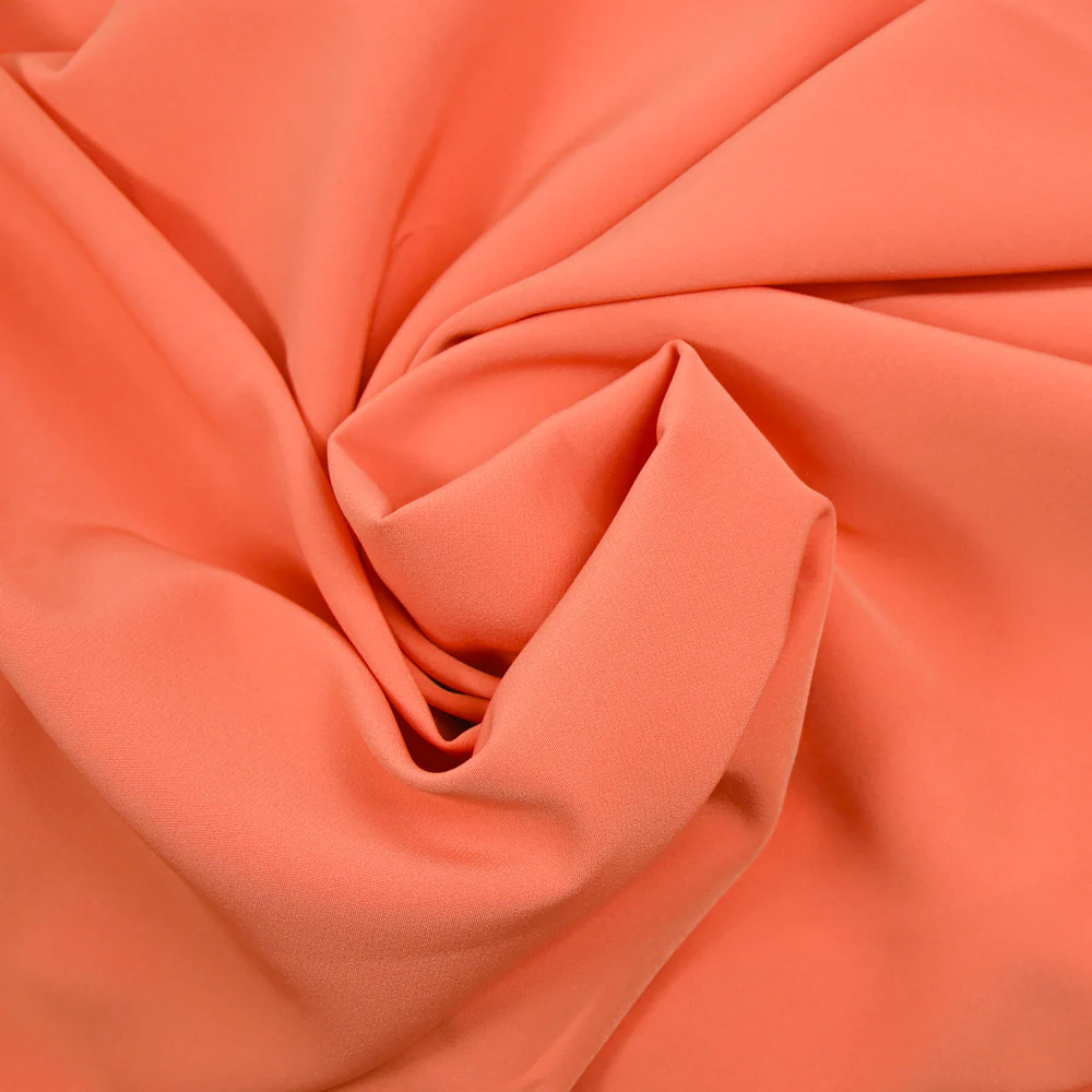 Crêpe de polyester lourd abricot - Image 2
