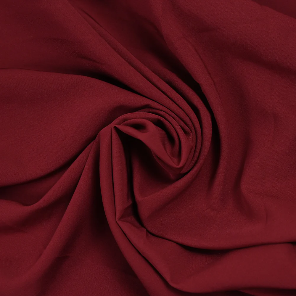 Crêpe de polyester lourd Madeleine bordeaux - Image 2