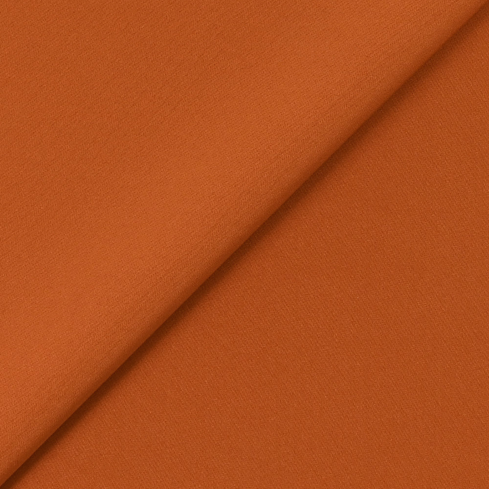 Crêpe de polyester lourd Madeleine orange brûlé - Image 3