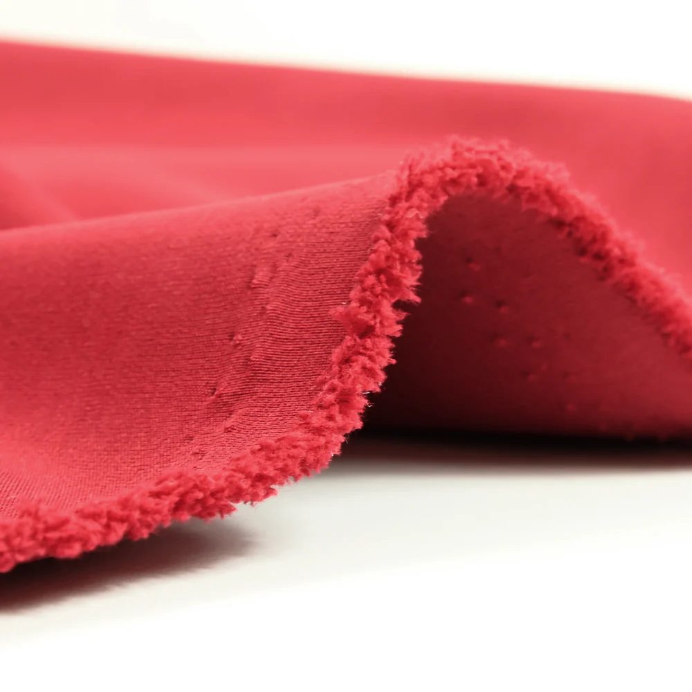 Crêpe de polyester lourd Madeleine rouge - Image 4