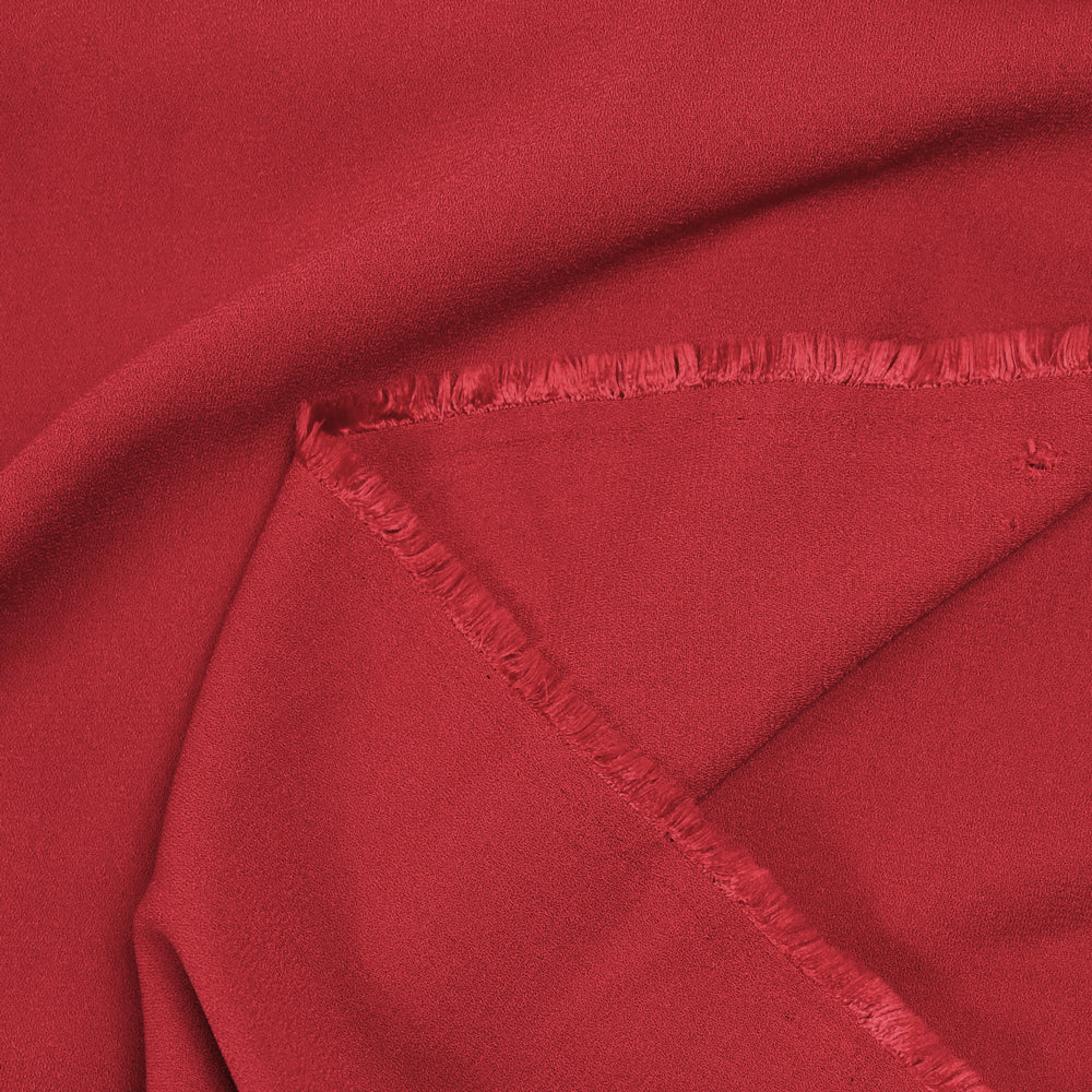 Crêpe de polyester rouge - Image 3