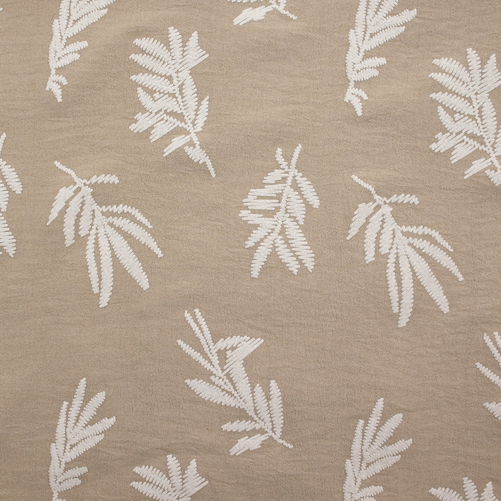 Crêpe floqué Acacia beige