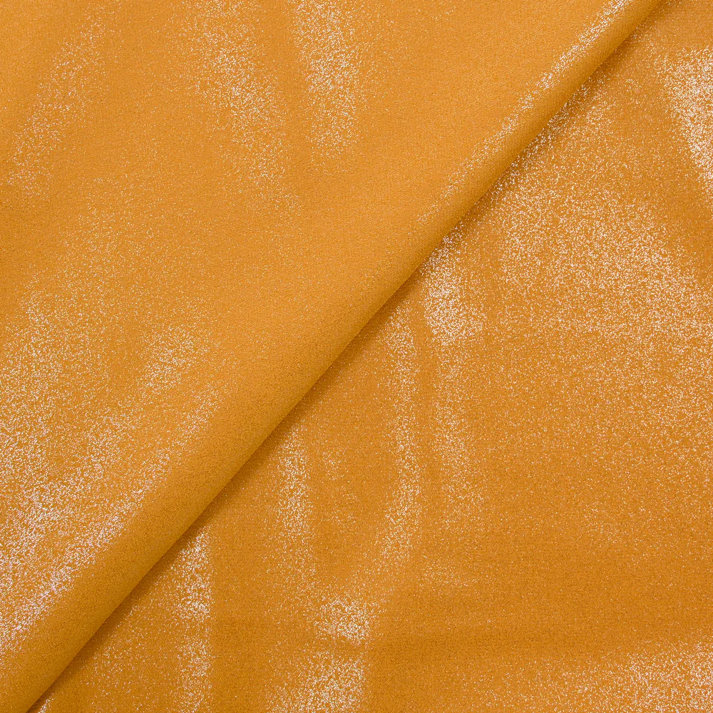 Crêpe irisé polyester ocre foncé