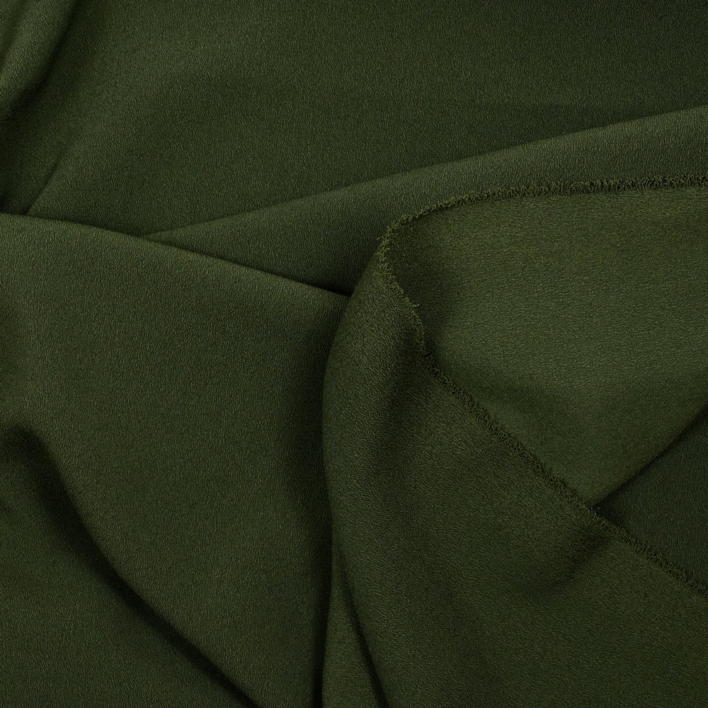 Crêpe polyester Manon kaki - Image 3