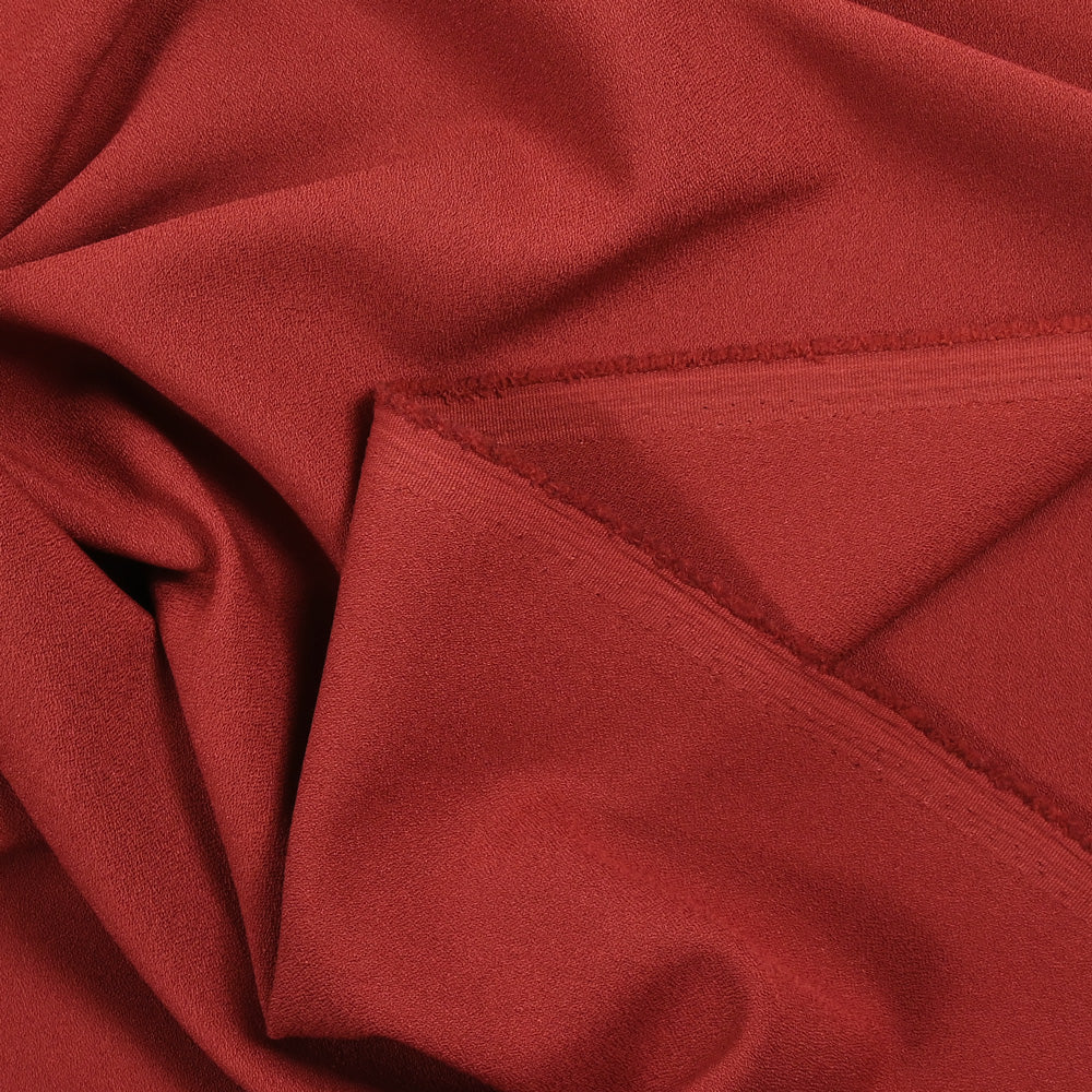 Crêpe polyviscose terracotta - Image 3
