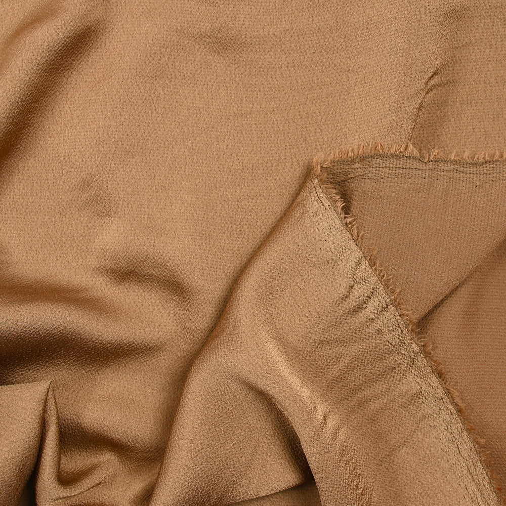 Crêpe satin de polyester mordoré - Image 3