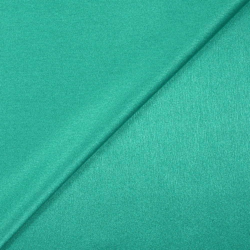 Crêpe satin effet lavé turquoise