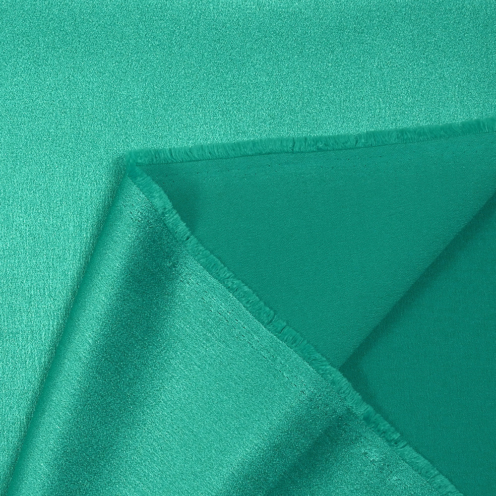 Crêpe satin effet lavé turquoise - Image 4