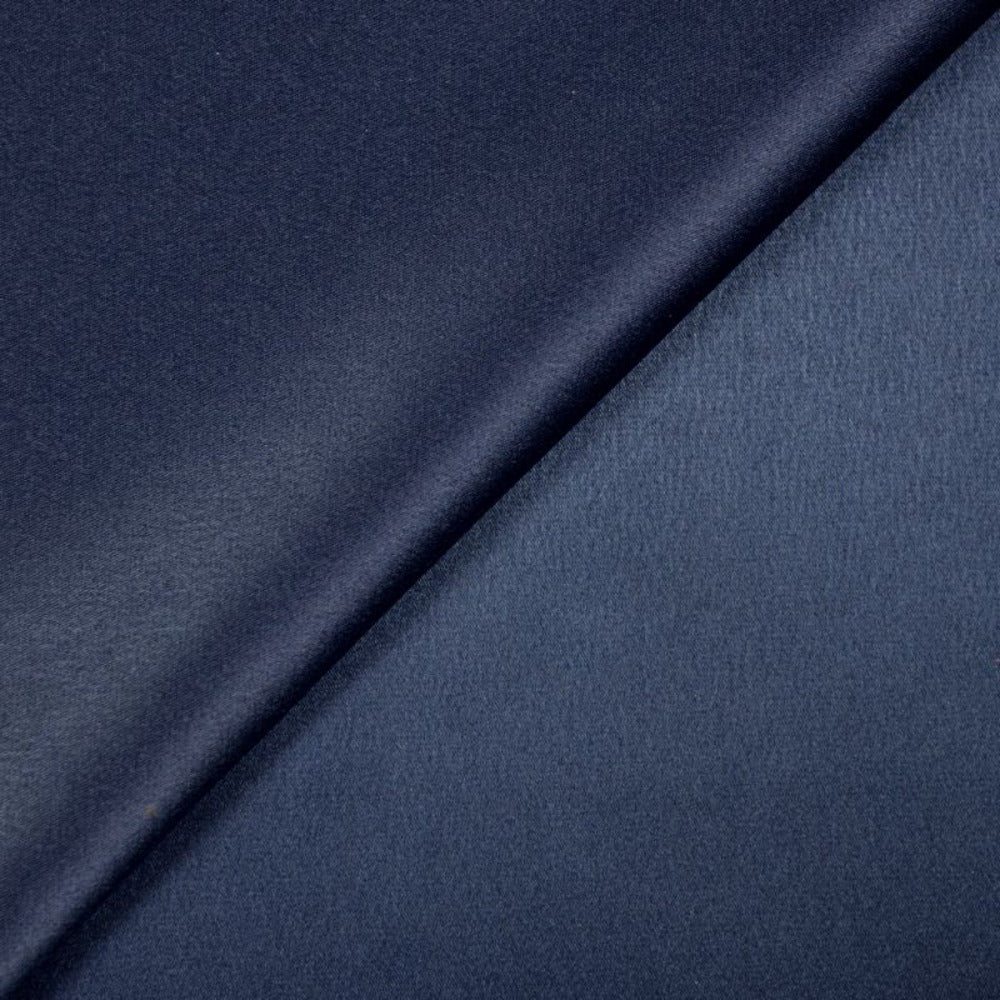 Crêpe satin lourd bleu marine