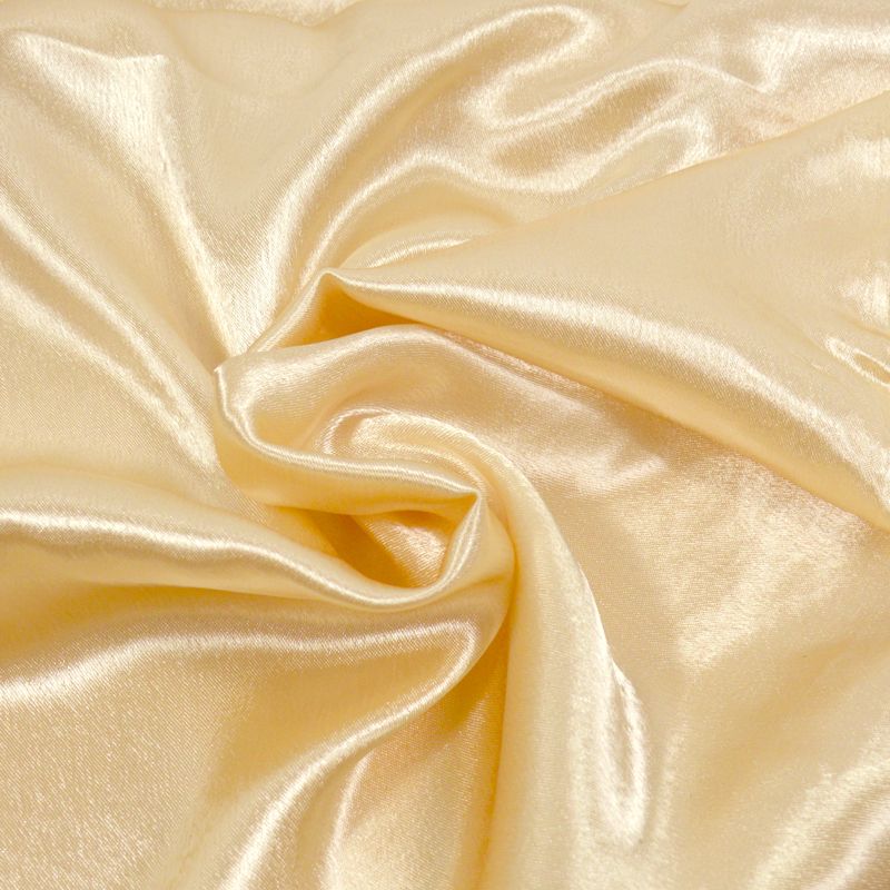 Crêpe satin polyester doré clair - Image 2