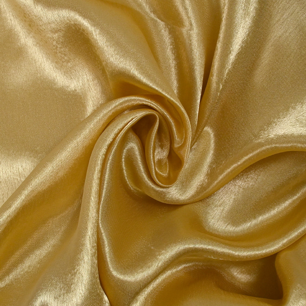 Crêpe satin polyester doré foncé - Image 2