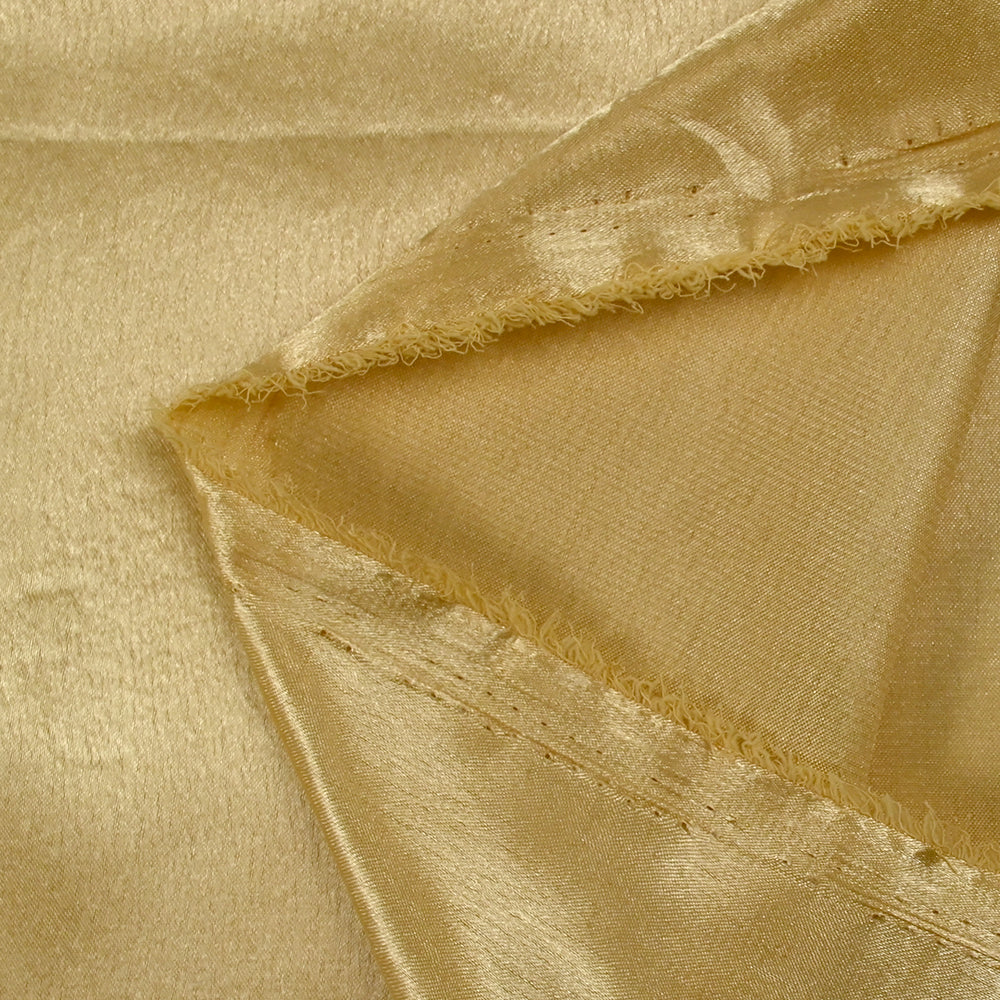 Crêpe satin polyester doré foncé - Image 3