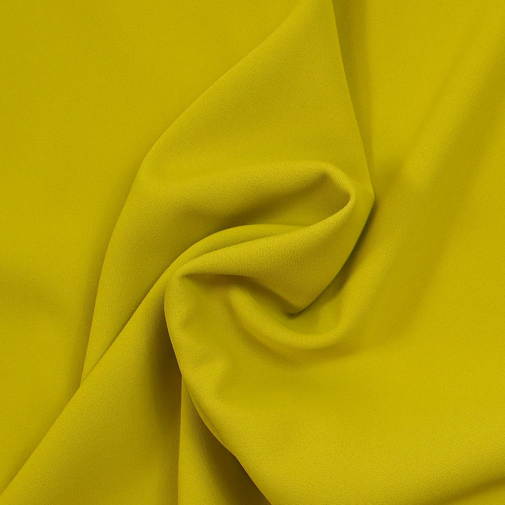 Crêpe sergé de polyester jaune anis - Image 2