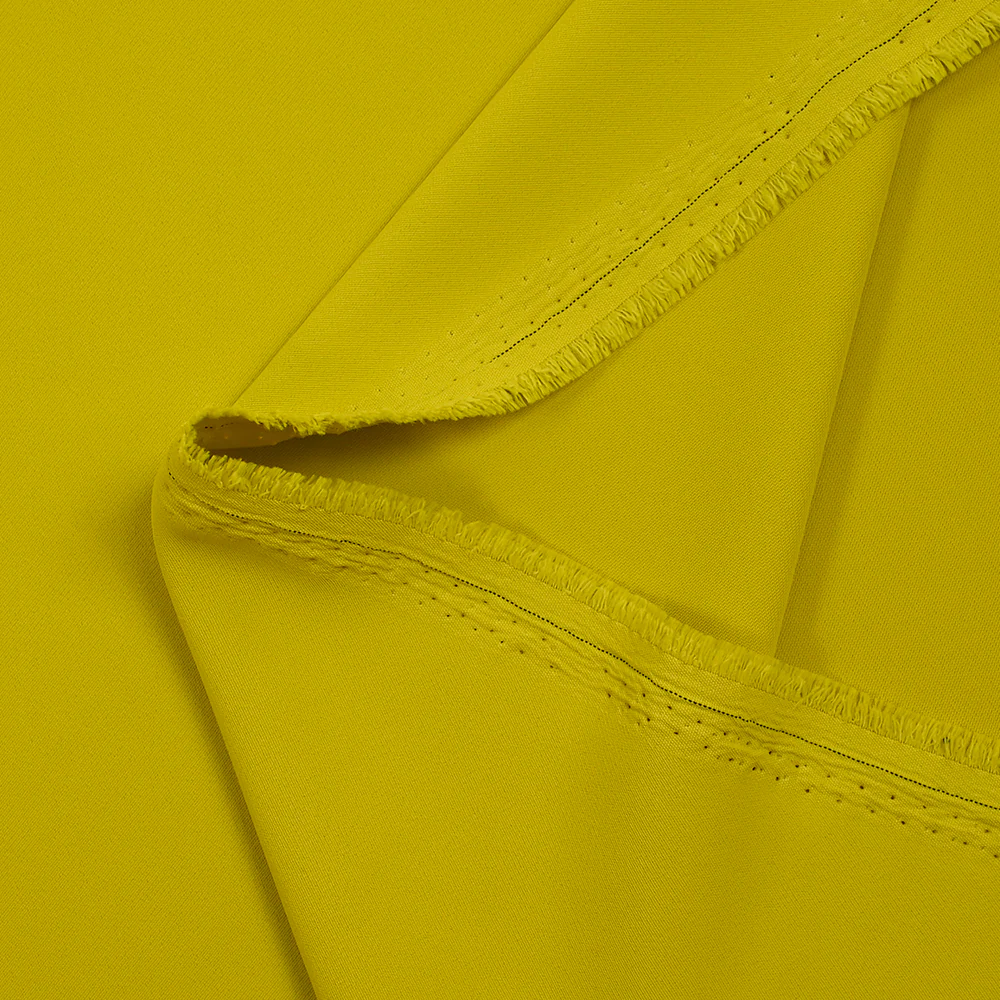 Crêpe sergé de polyester jaune anis - Image 3