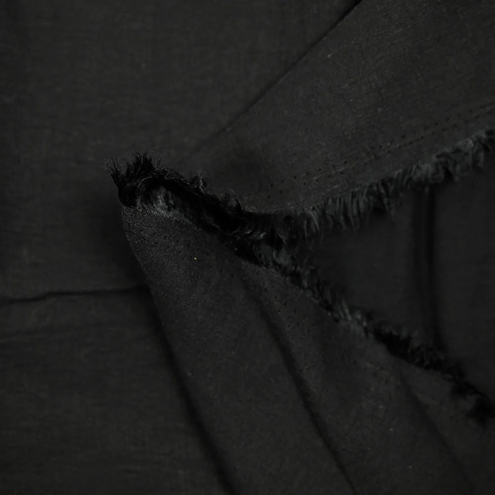 Crêpe viscose brillante noir - Image 3